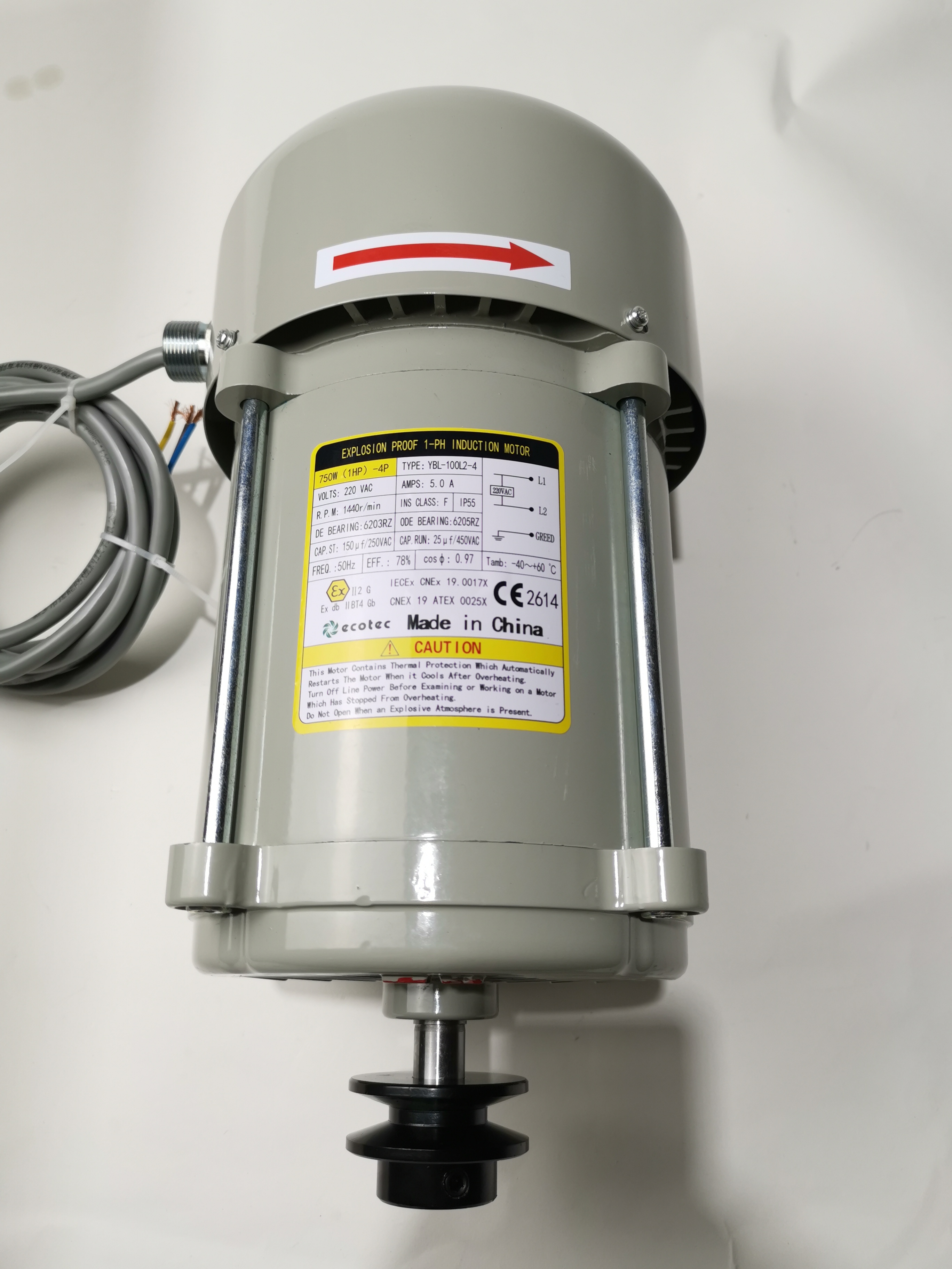 Ecotec Hot Sale 220V Grey Motor ម៉ូទ័រដែលមានគុណភាពខ្ពស់សម្រាប់ធុងសាំង