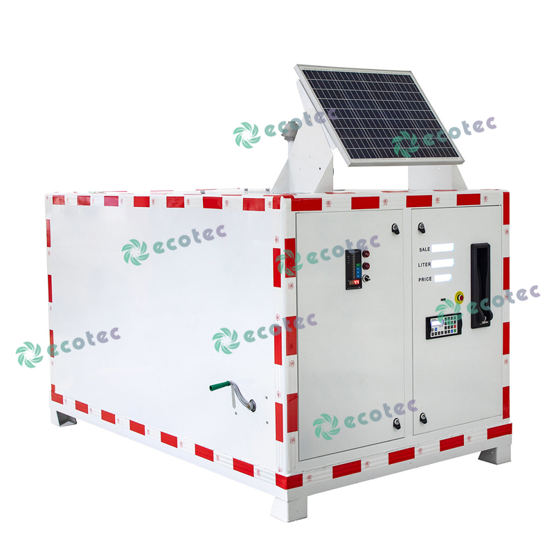 সোলার প্যানেল সহ 1000L মিনি ফুয়েল স্টেশন