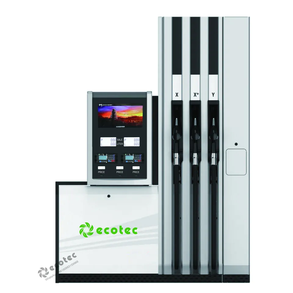 Ecotec FC366 จอแสดงผล LCD ตู้จ่ายน้ำมันหัวฉีดเดี่ยวและคู่ Max 8 แบบกำหนดเองสำหรับขาย
