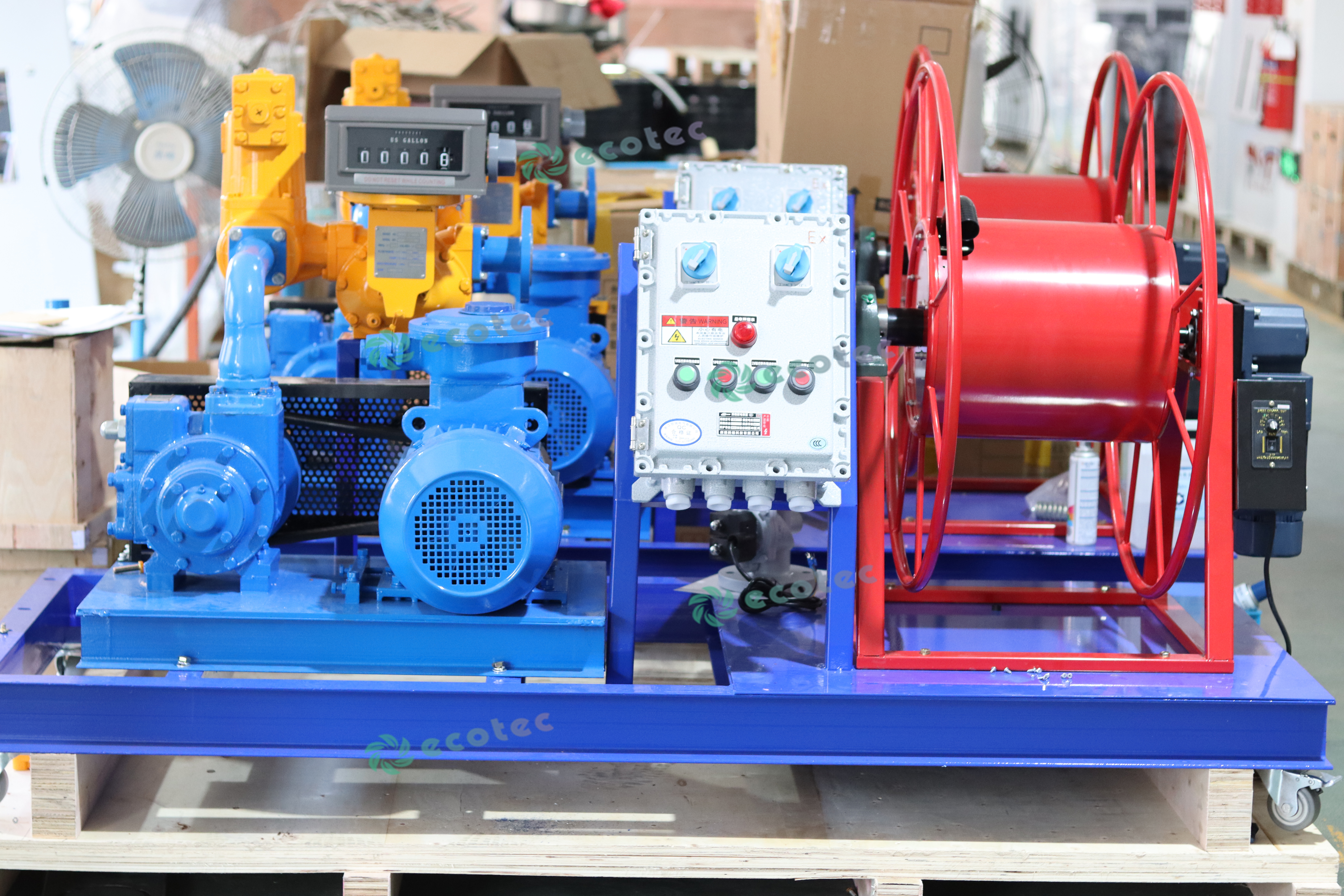 مجموعة تفريغ Ecotec بأداء جيد ومعدل تدفق عالي 4 بوصة 18.5 كيلو وات مع حزام