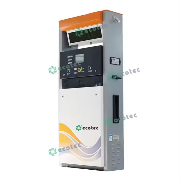 Ecotec Aangepaste benzinepompdispenser E&eacute;n mondstuk voor benzinestation E112 Brandstofdispensermachine met LED-licht