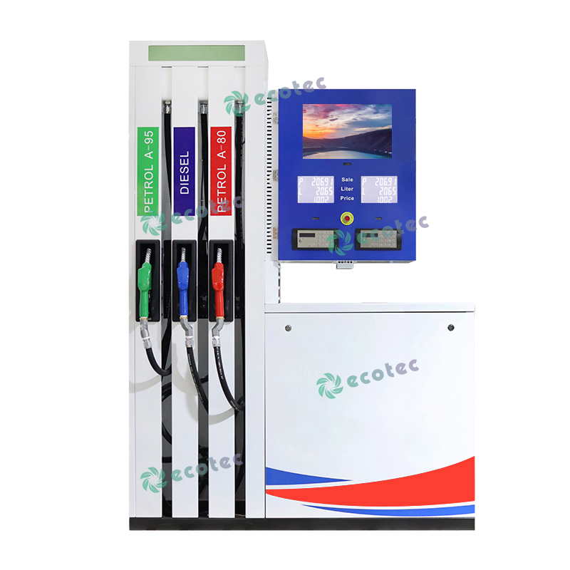 F-sarjan polttoaineannostelija, jossa on sis&auml;&auml;nrakennettu televisio