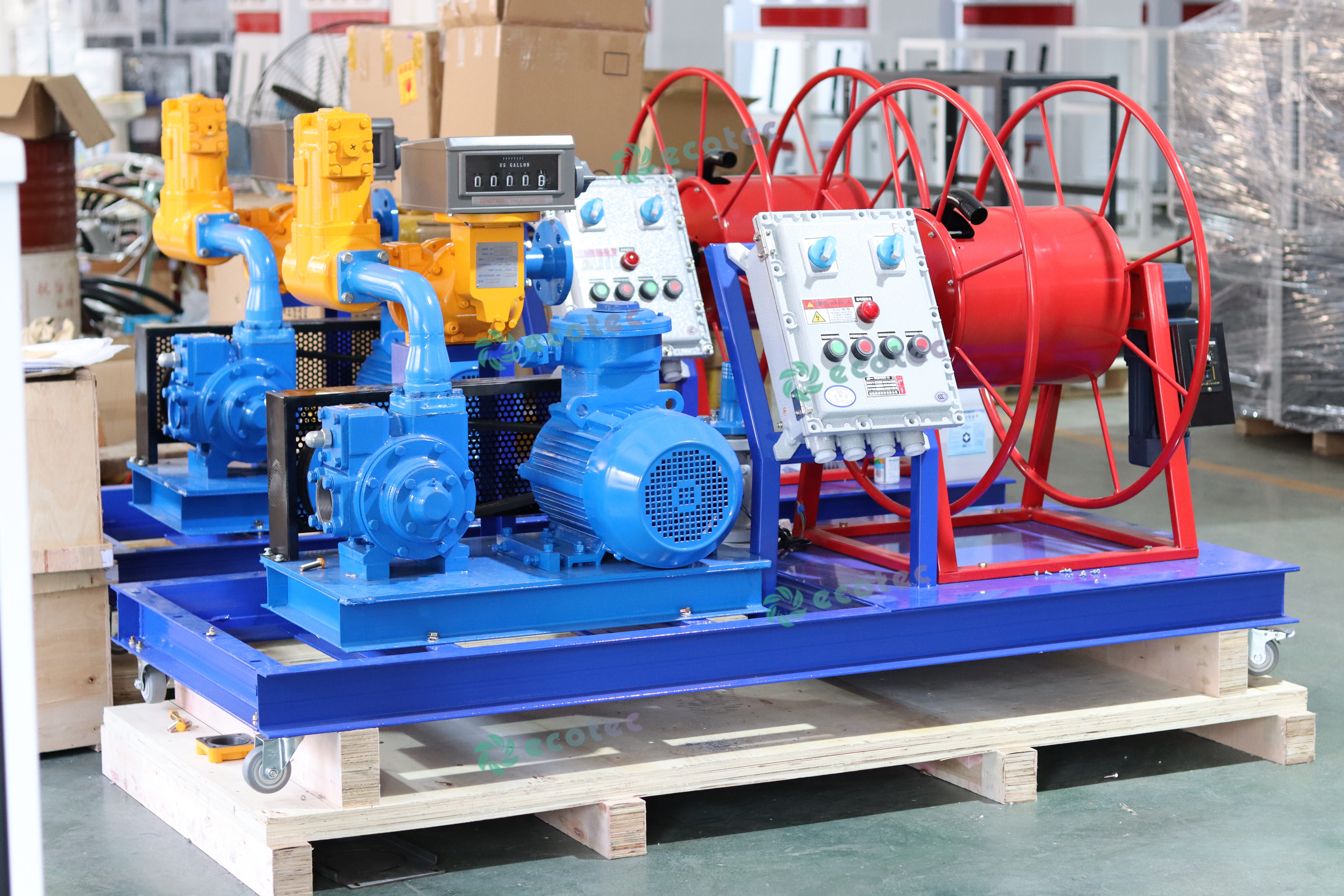 مجموعة تفريغ Ecotec بأداء جيد ومعدل تدفق عالي 4 بوصة 18.5 كيلو وات مع حزام