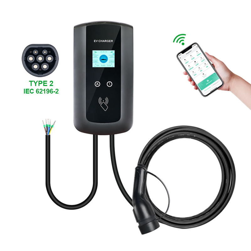 AC Elektriese Voertuiglaaier China EU VS Standaard Mobiele GBT Type1 Type2 16A 32A Draagbare EV Charger