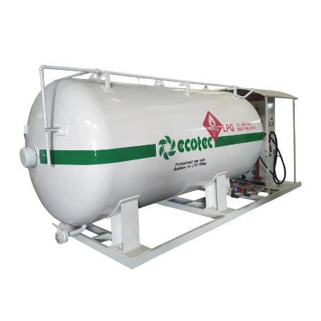 10 CBM Nodulair gietijzeren LPG-skidstation met LPG-tank 5 Ton LPG-vulpomp LPG-vulschaal