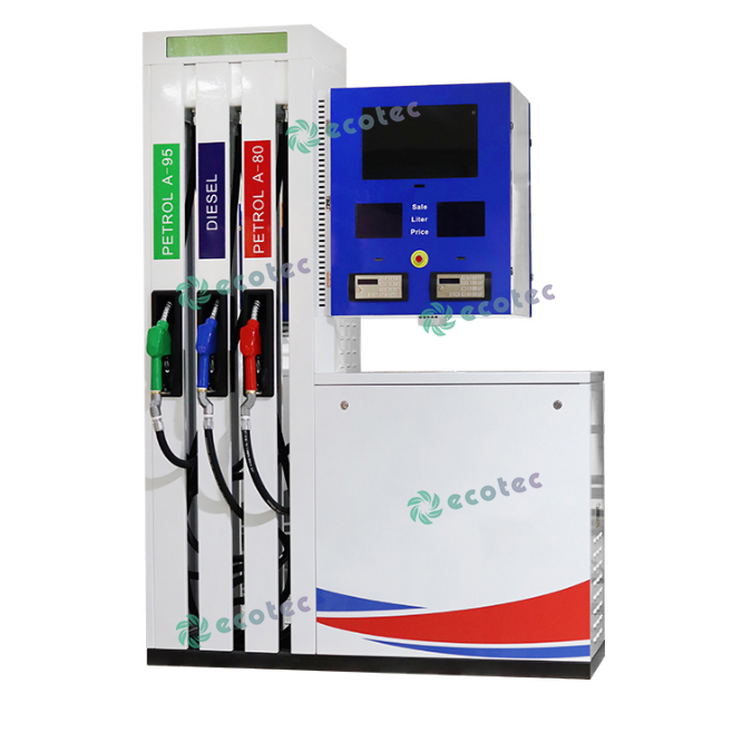 F-sarjan polttoaineannostelija, jossa on sis&auml;&auml;nrakennettu televisio