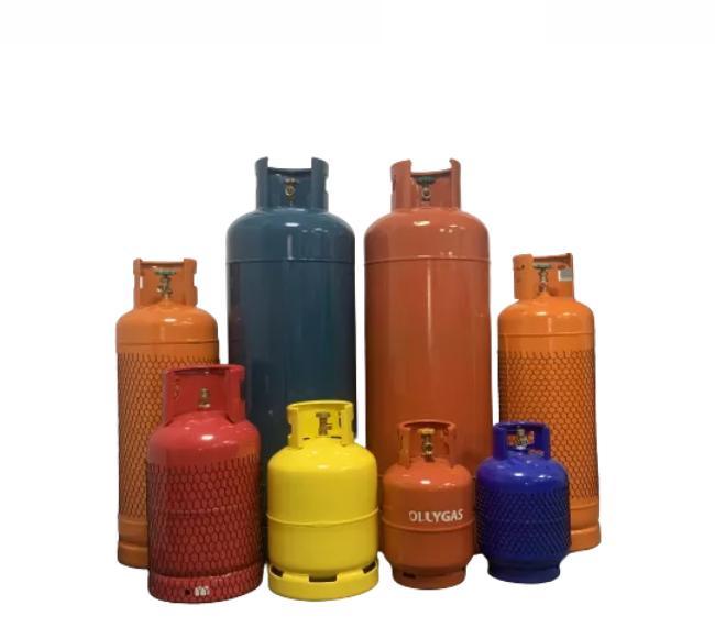 48KG የብረት ቁሳቁስ ባዶ LPG ሲሊንደር በምድጃ ውስጥ ለሽያጭ ዝግጁ ነው።