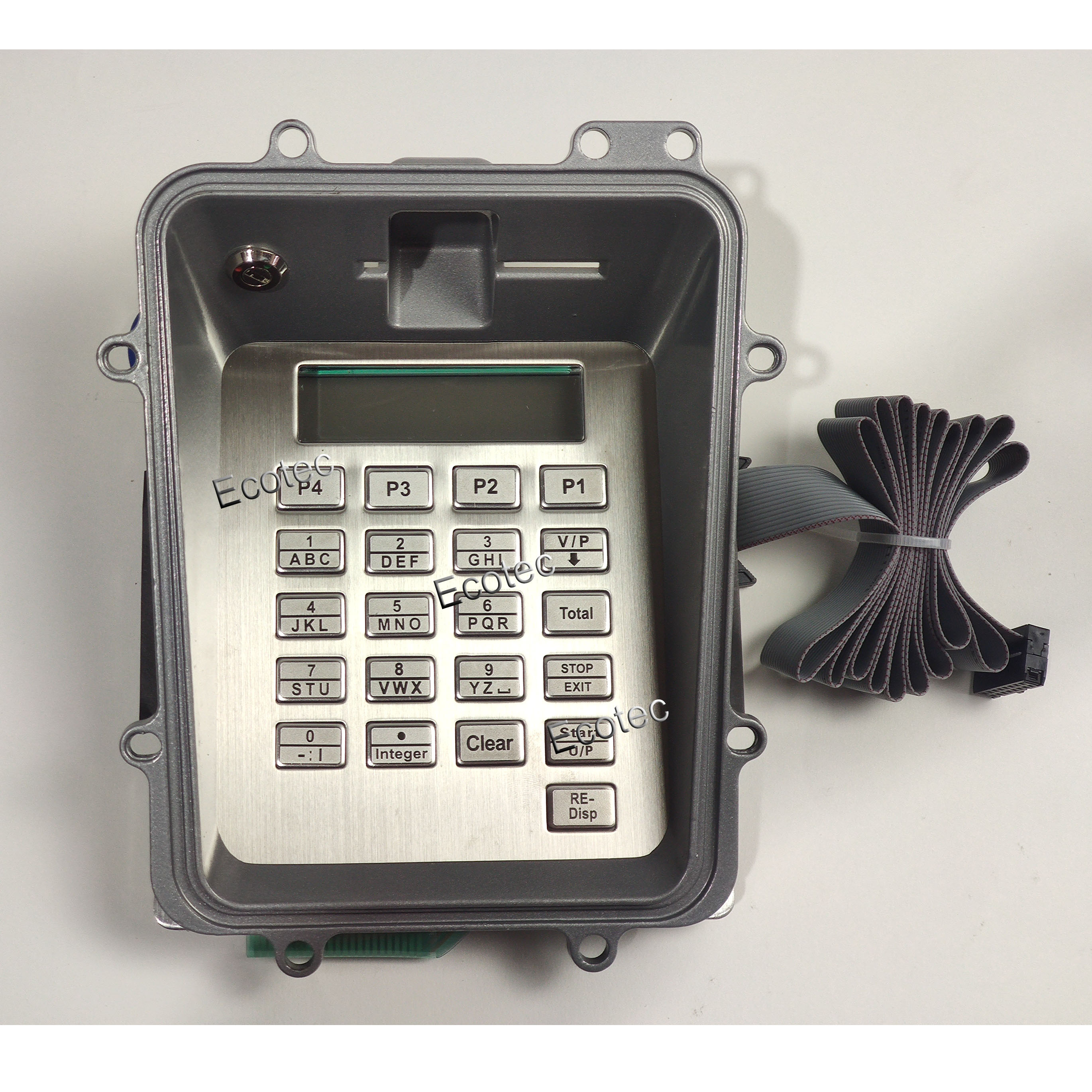 Ecotec Fuel Dispenser Dele Keyboard Blue Metal Keyboard med forudindstillet knap til Fuel Dispenser M3 
