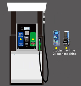 Dispenser Bahan Api Dengan Mesin Syiling 2 Muncung Layan Sendiri 45LPM Dispenser Bahan Api Bayaran Automatik Stesen Minyak