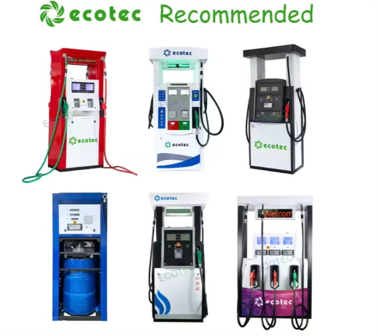 Ecotec FC366 จอแสดงผล LCD ตู้จ่ายน้ำมันหัวฉีดเดี่ยวและคู่ Max 8 แบบกำหนดเองสำหรับขาย