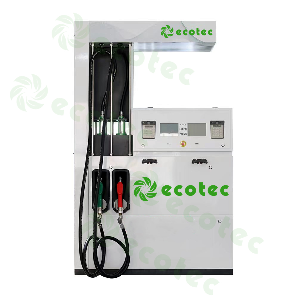 Ecotec Duplex Fuel Pump quattuor Flowmeter Quattuor Nozzle Quattuor Ostentationem Quatuor Cantiones Fuel Dispensator 380V For Sale