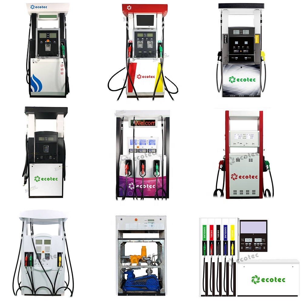 Dispenser Bahan Bakar Kartu ID Ecotec Pompa Pengisap Dua Nosel untuk SPBU
